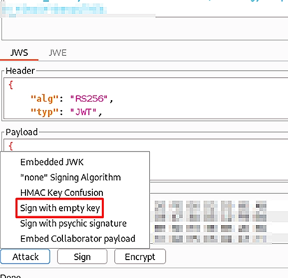 Jwts Empty key