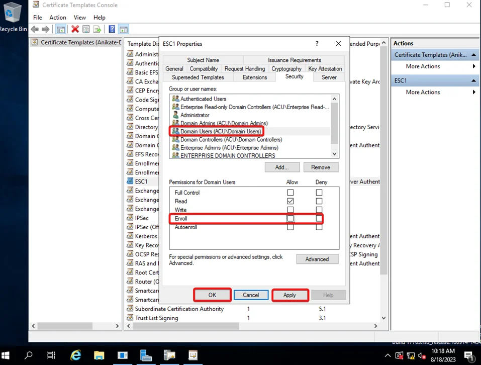 fixing the misconfigured template step 7