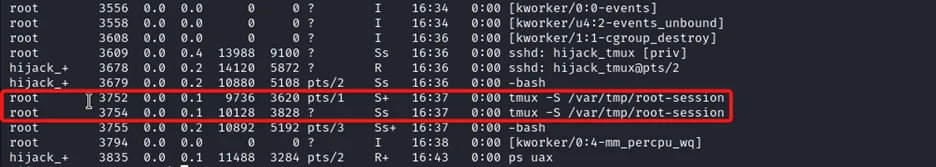 tmux hijacking